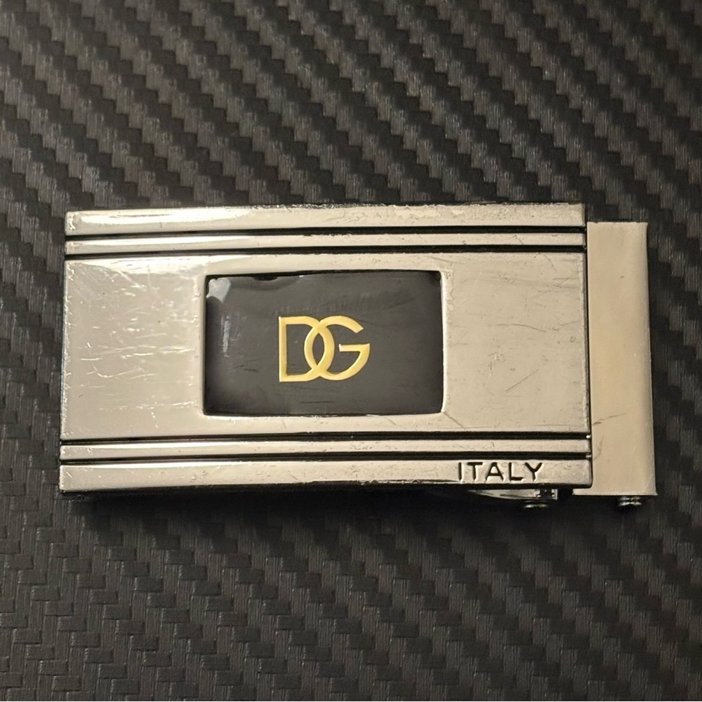Dolce & Gabbana Silver and Black belt buckle